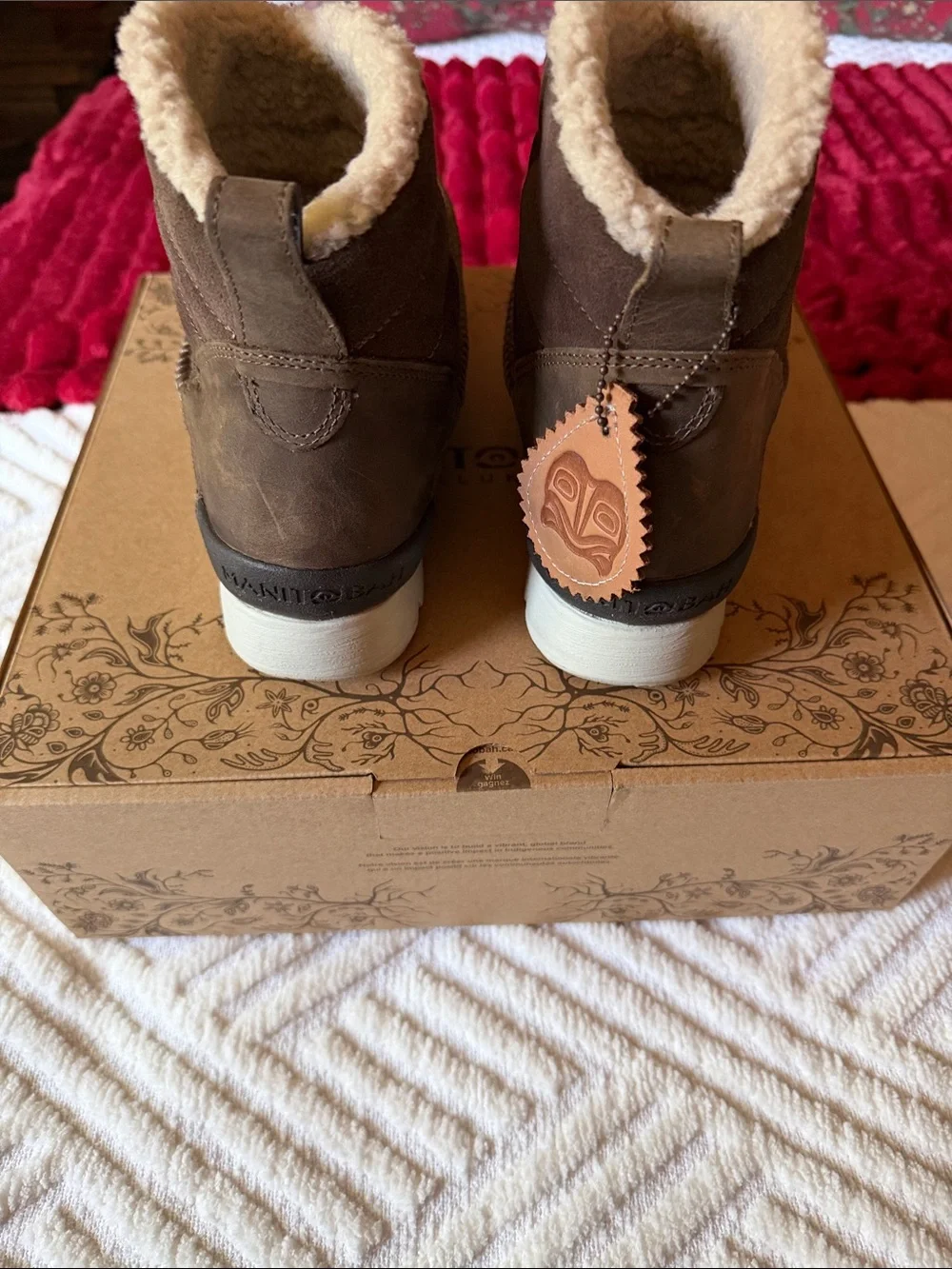 Women’s Brown Suede Shearling-Lined Winter Boots